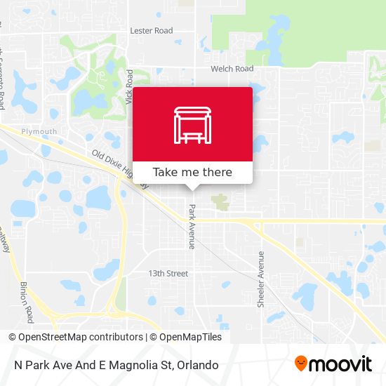 Mapa de N Park Ave And E Magnolia St