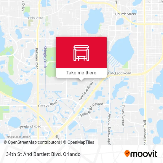 Mapa de 34th St And Bartlett Blvd