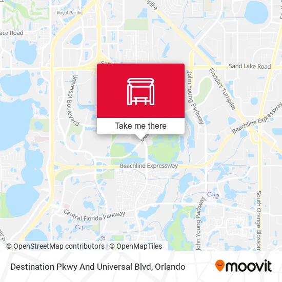 Mapa de Destination Pkwy And Universal Blvd