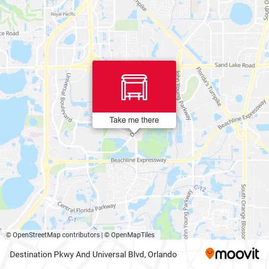 Mapa de Destination Pkwy And Universal Blvd