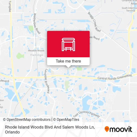 Mapa de Rhode Island Woods Blvd And Salem Woods Ln