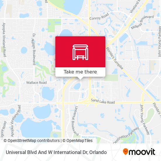 Universal Blvd  And W International Dr map