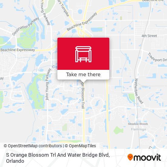 S Orange Blossom Trl And Water Bridge Blvd map