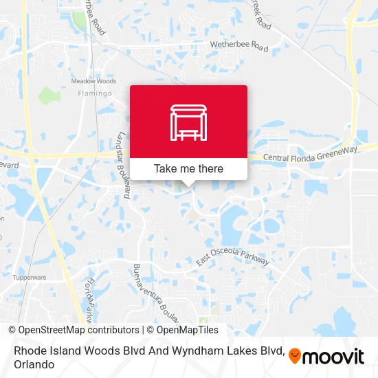 Mapa de Rhode Island Woods Blvd And Wyndham Lakes Blvd