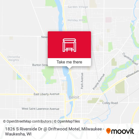 1826 S Riverside Dr @ Driftwood Motel map