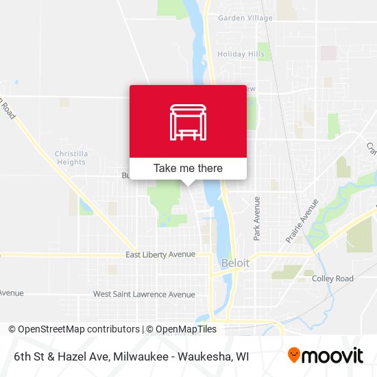 6th St & Hazel Ave map