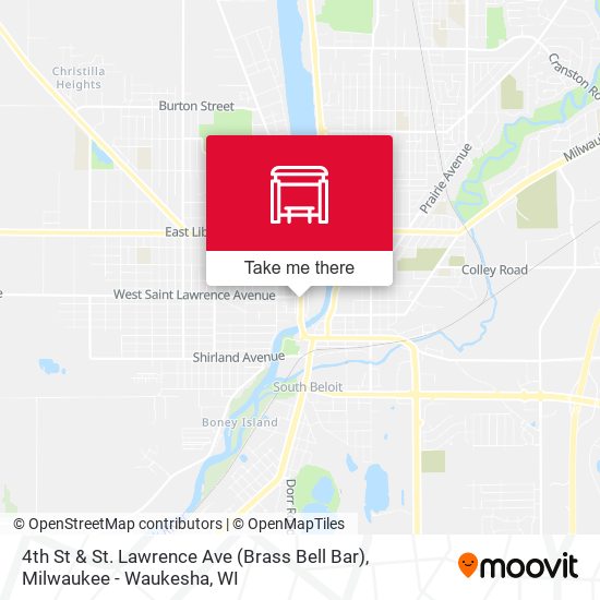 Mapa de 4th St & St. Lawrence Ave (Brass Bell Bar)