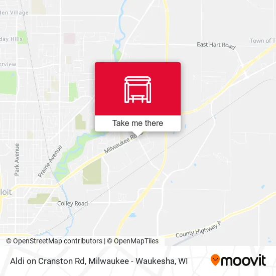 Aldi on Cranston Rd map