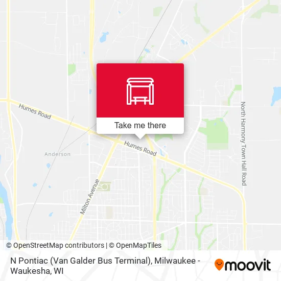 Mapa de N Pontiac (Van Galder Bus Terminal)