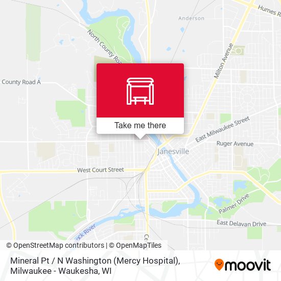 Mineral Pt / N Washington (Mercy Hospital) map