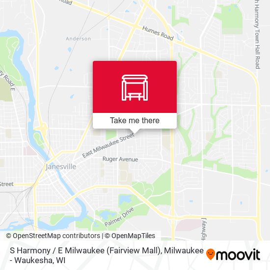 S Harmony / E Milwaukee (Fairview Mall) map