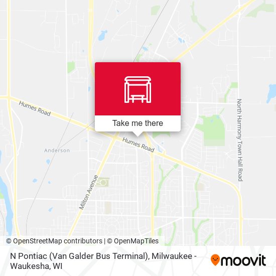 Mapa de N Pontiac (Van Galder Bus Terminal)