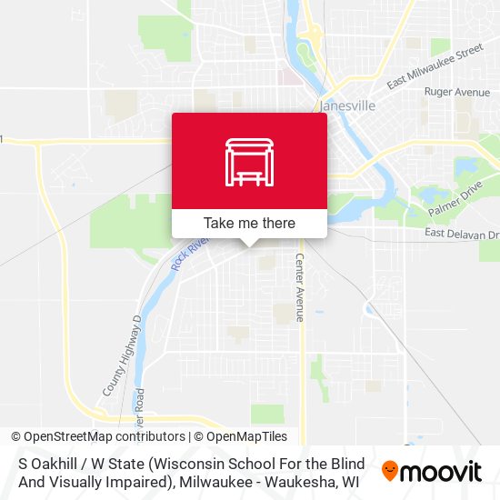 Mapa de S Oakhill / W State (Wisconsin School For the Blind And Visually Impaired)