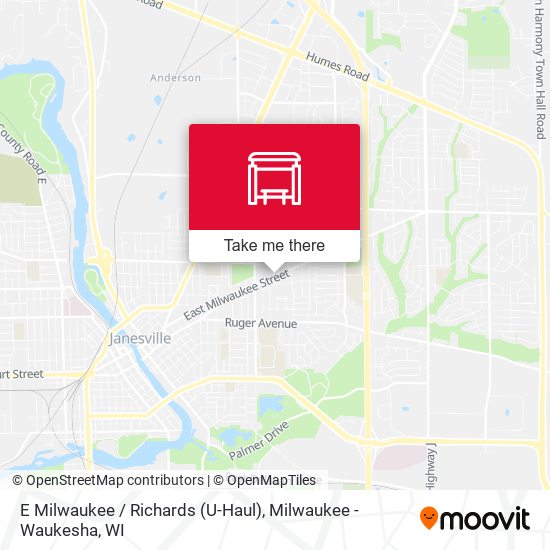 E Milwaukee / Richards (U-Haul) map