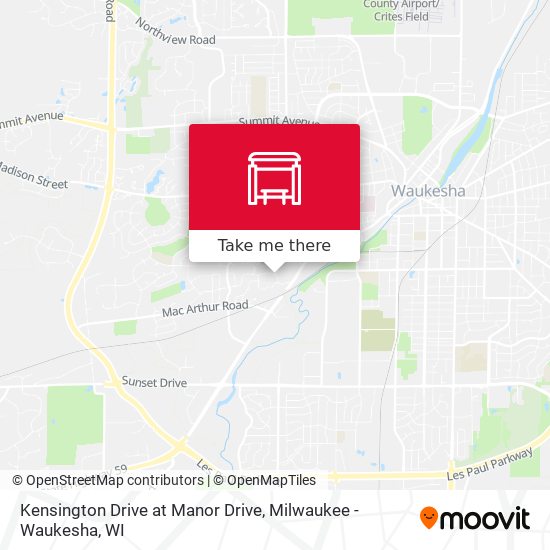 Kensington Drive at Manor Drive map