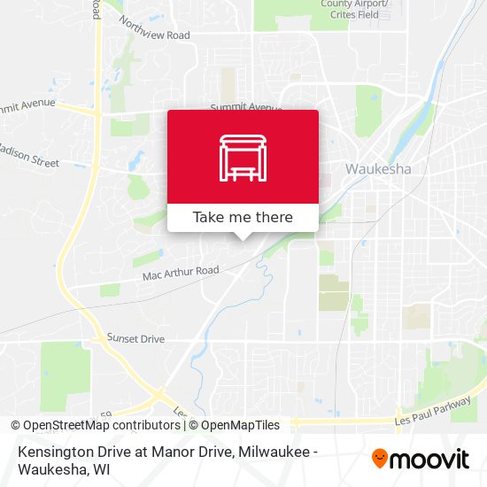 Kensington Drive at Manor Drive map