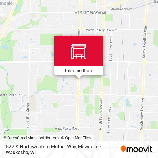 S27 & Northwestern Mutual Way map