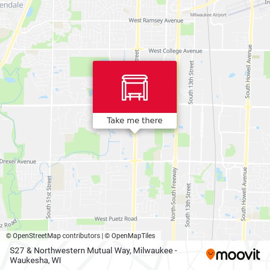 S27 & Northwestern Mutual Way map