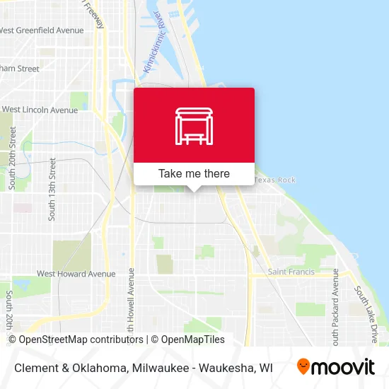 Mapa de Clement & Oklahoma