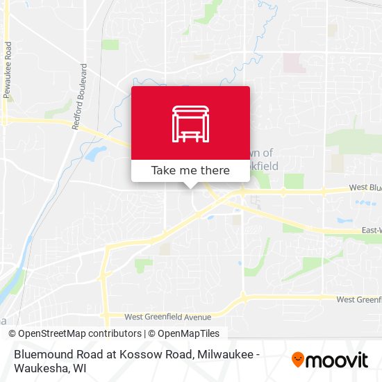 Mapa de Bluemound Road at Kossow Road