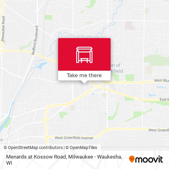 Menards at Kossow Road map