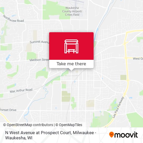 N West Avenue at Prospect Court map