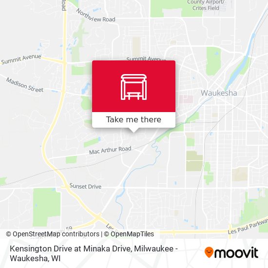 Kensington Drive at Minaka Drive map