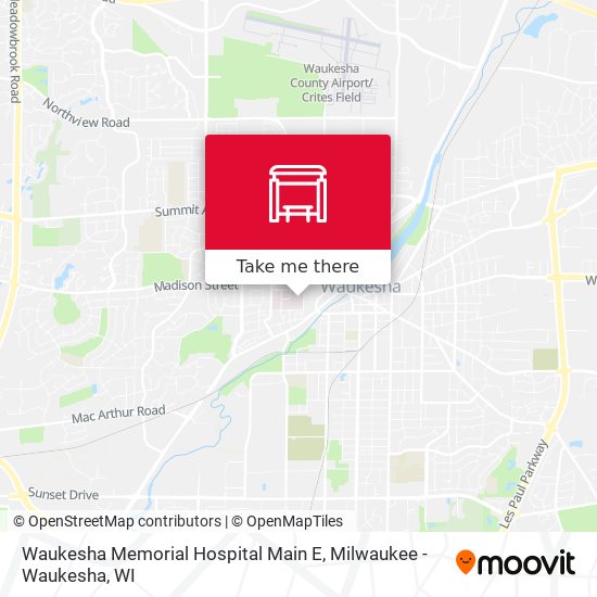 Mapa de Waukesha Memorial Hospital Main E