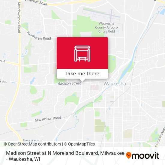 Madison Street at N Moreland Boulevard map