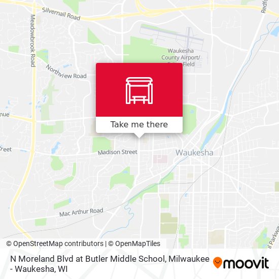 Mapa de N Moreland Blvd at Butler Middle School