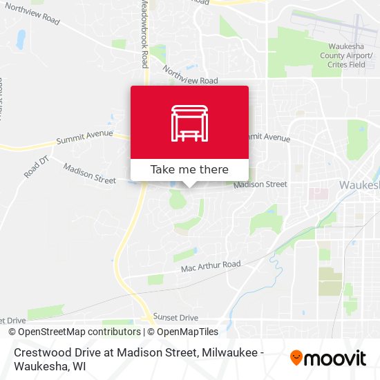Crestwood Drive at Madison Street map