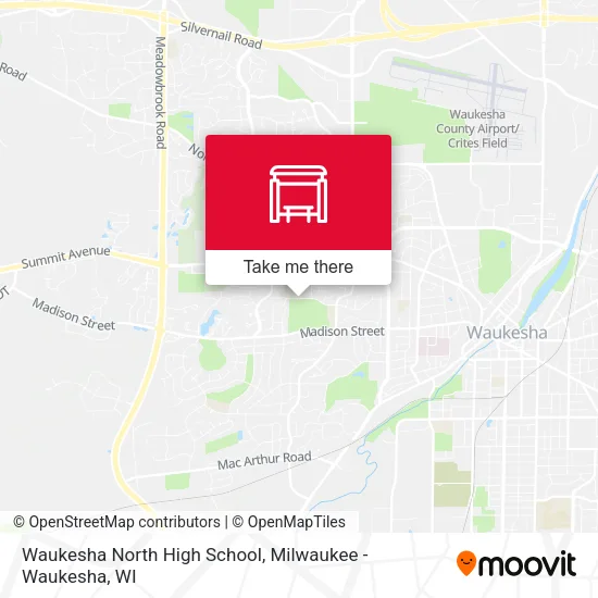 Waukesha North High School map