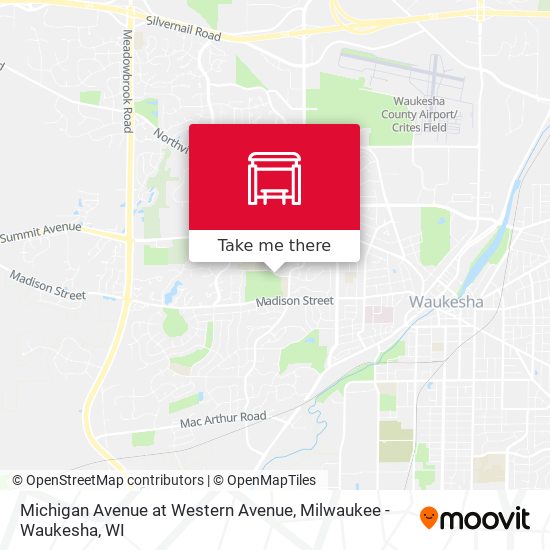 Michigan Avenue at Western Avenue map