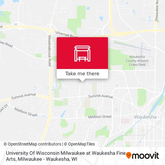 Mapa de University Of Wisconsin Milwaukee at Waukesha Fine Arts