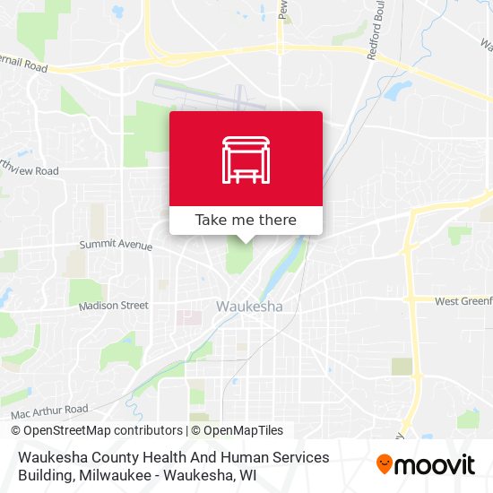 Waukesha County Health And Human Services Building map