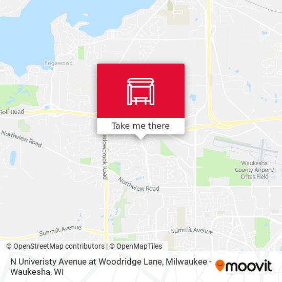 N Univeristy Avenue at Woodridge Lane map
