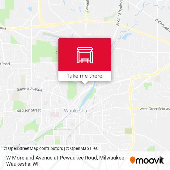 Mapa de W Moreland Avenue at Pewaukee Road