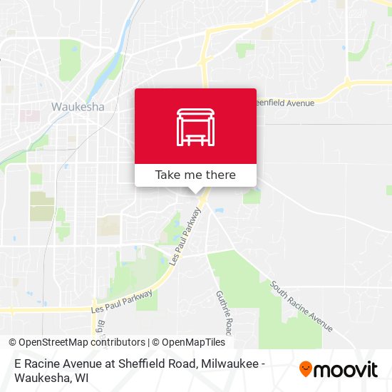 E Racine Avenue at Sheffield Road map