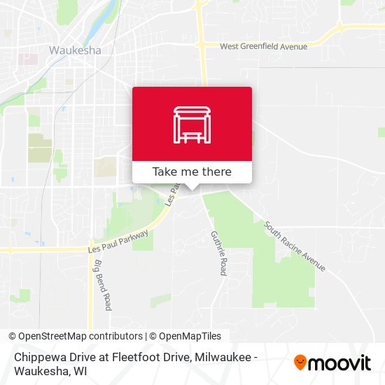 Chippewa Drive at Fleetfoot Drive map