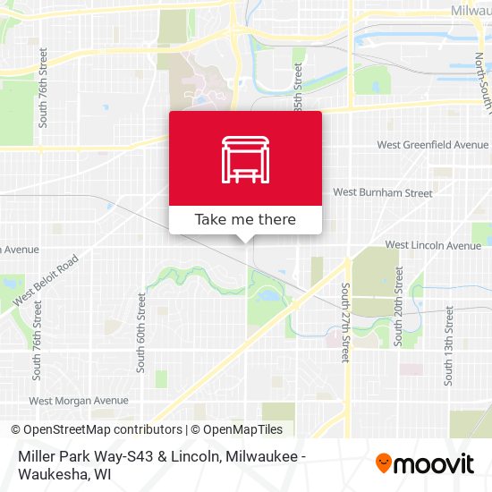 Mapa de Miller Park Way-S43 & Lincoln