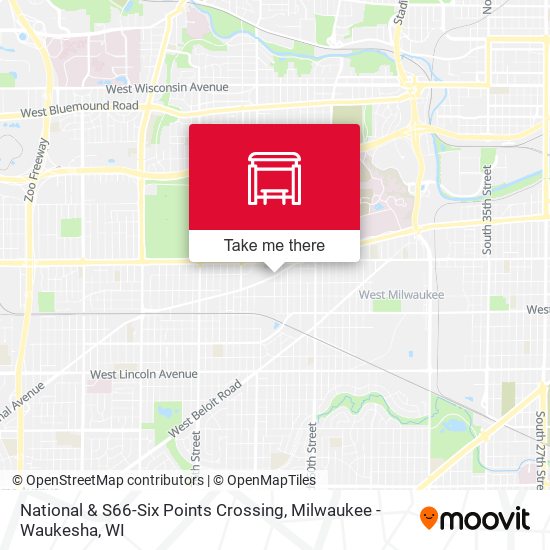 National & S66-Six Points Crossing map