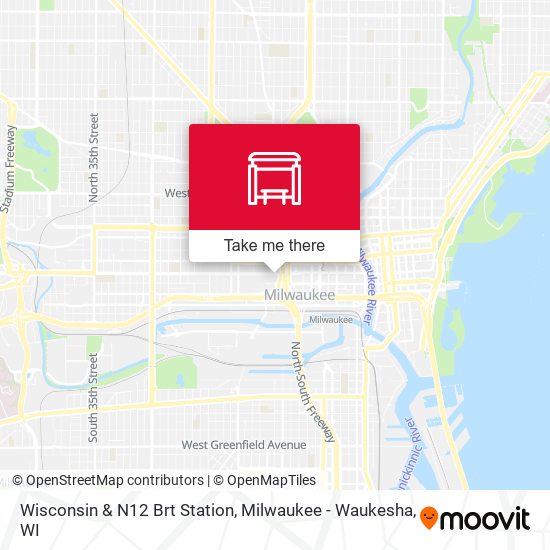 Mapa de Wisconsin & N12 Brt Station