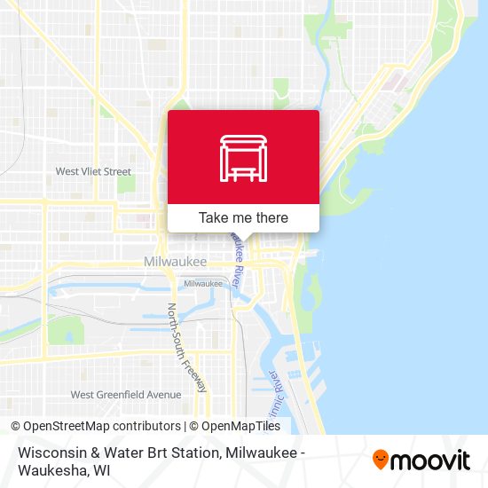 Wisconsin & Water Brt Station map