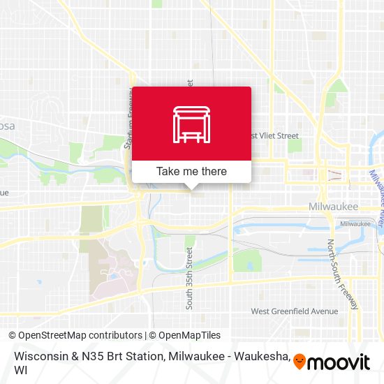 Mapa de Wisconsin & N35 Brt Station