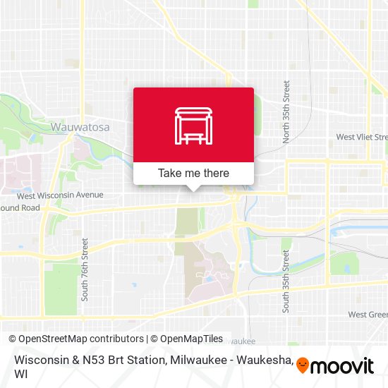 Mapa de Wisconsin & N53 Brt Station