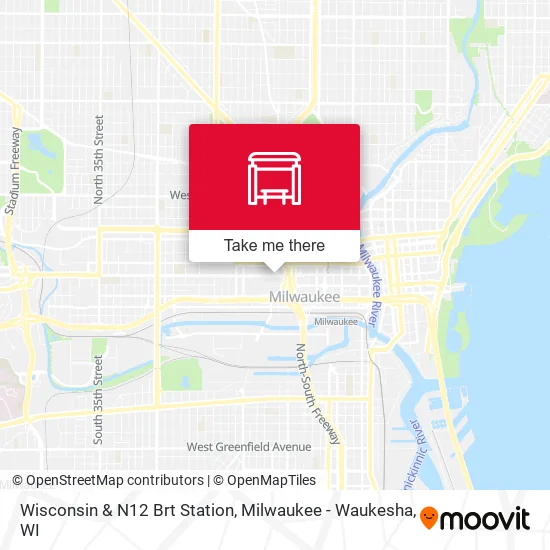 Mapa de Wisconsin & N12 Brt Station