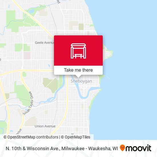 N. 10th & Wisconsin Ave. map