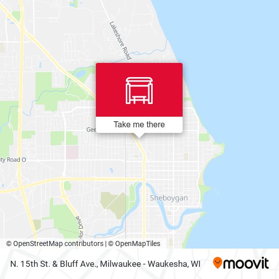 N. 15th St. & Bluff Ave. map
