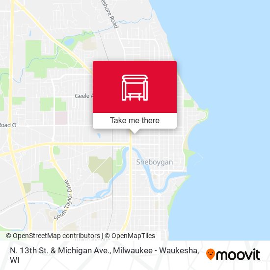 N. 13th St. & Michigan Ave. map