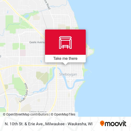 N. 10th St. & Erie Ave. map